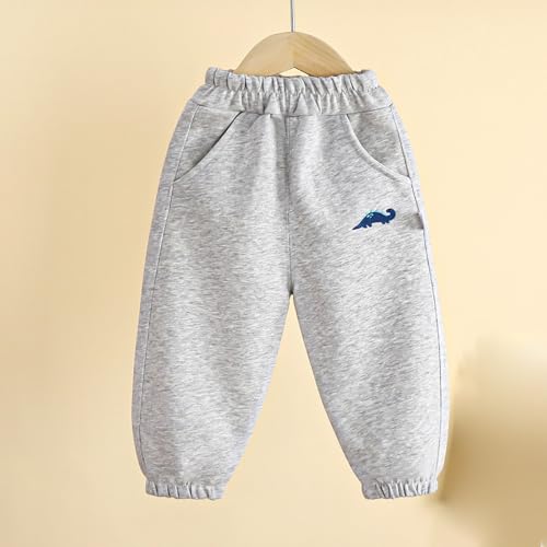 Toddler Boys Sweatpants Kids Cotton Active Fleece Jogger Sport Pants Elastic Waist Casual Trousers with Pockets2