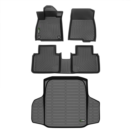 HAFIDI All Weather Car Floor Mats & Cargo Liner for 2018-2022 Honda Accord/Accord Hybrid 10th Custom Fit Full Set Accessories - Black