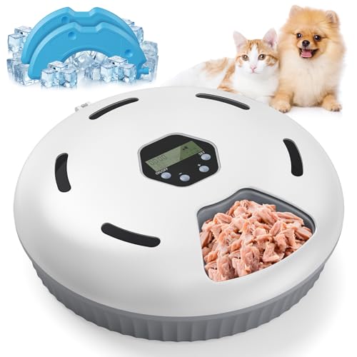 Zyncove Futterautomat Katze Nassfutter mit Kühlung: Nassfutterautomat für Katzen, Batteriebetriebener katzenfutter Automat - 6 Mahlzeiten für Haustiere(Batterien Nicht im Lieferumfang enthalten) Zyncove Futterautomat Katze Nassfutter mit Kühlung: Nassfutterautomat für Katzen, Batteriebetriebener katzenfutter Automat - 6 Mahlzeiten für Haustiere(Batterien Nicht im Lieferumfang enthalten)
