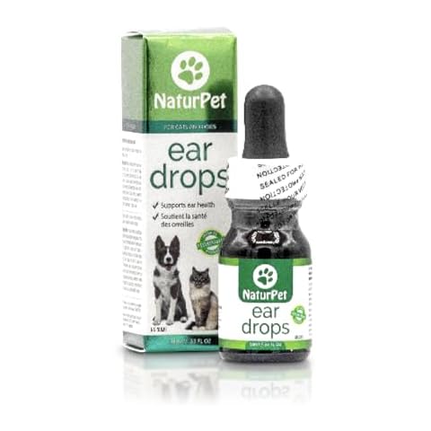 NaturPet Ear Drops | Natural Ear Infection Medicine for Dogs | Ear Mites Cats | Dog Ear Cleaner | Cat Ear Cleaner | Helps with Wax, Yeast, Itching & Unpleasant Odors Cover