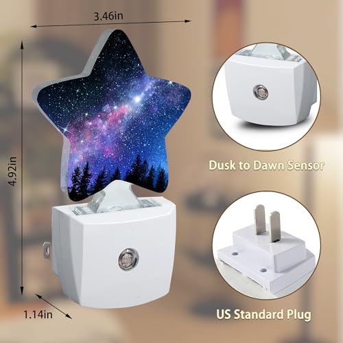 Image of Fantasy Full Moon Night Lights Plug in Wall Lamp Smart Dusk to Dawn Sensor for Home Decorative,Kids Room Bedroom Bathroom Kitchen Hallway Gifts