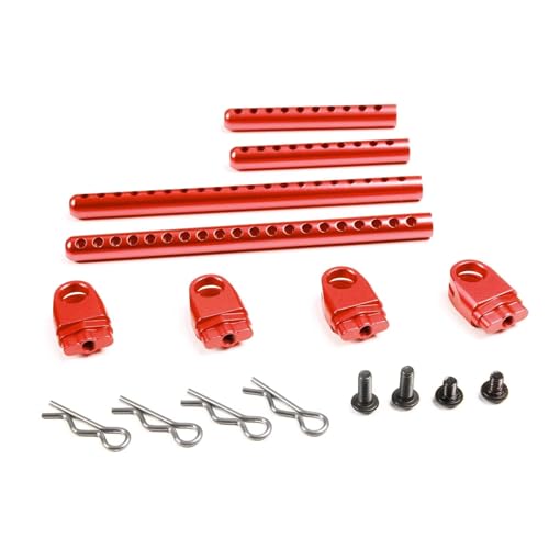 RC�g���b�N�p�[�c For Tamiya For TT02 RC �J�[�p�[�c�A�N�Z�T���[�����g�ݗ��ă{�f�B�|�X�g�}�E���g�Z�b�g�H��s�v�̍������� R �N���b�v�t�����S�ȕێ�(Red)