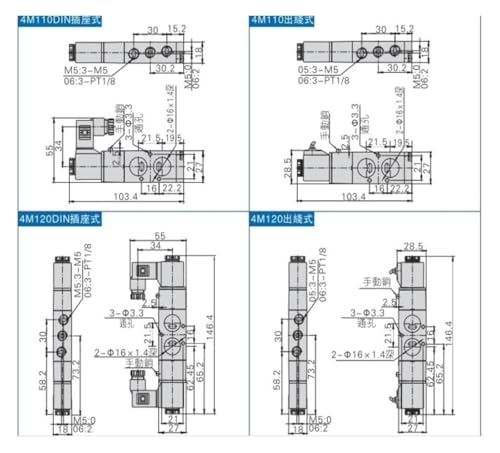 Électrovannes 5 voies Namur 4M210-08B pour automatisme industriel