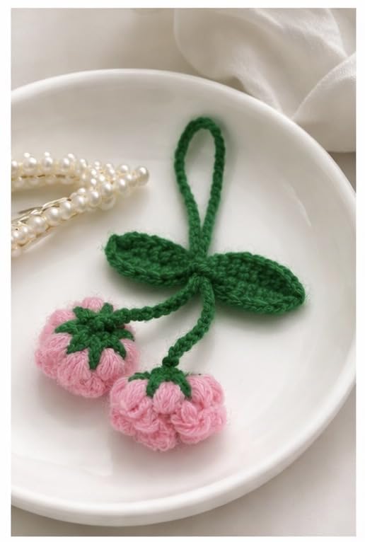 Hand-Crocheted Lily Floral Hair Tie for Women | Pink & Green Flower Ponytail Accessory | Cotton Yarn Handmade Hair Band for Daily Wear Styling Gifting & Fashion Use-image-49