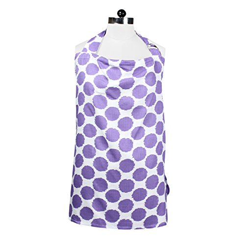 Bacati - Ikat Dots Muslin Nursing Privacy Cover (Purple)