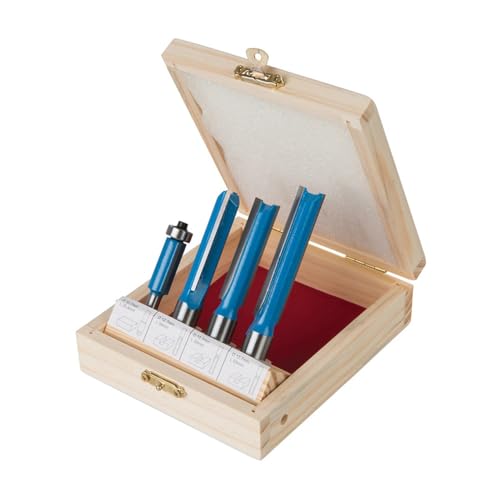 Silverline 719769 Coffret de 4 fraises à défoncer pour Cuisinistes 1/4_-1/2_