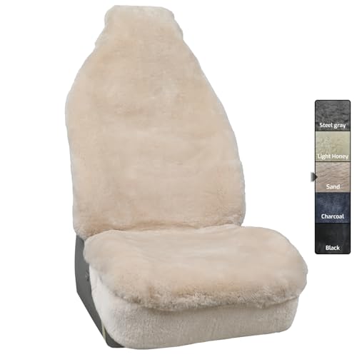 Aegis Cover Premium Sheepskin Car Seat Cover Australian Merino, Easy-Install ...