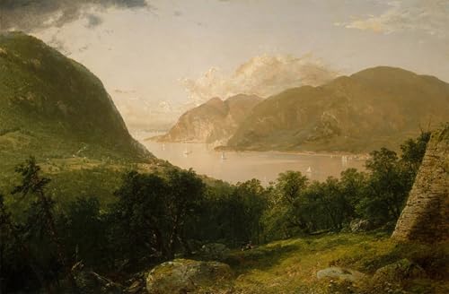 Tableaux scène de la rivière Hudson par Frederick Kensett affiche d'art Premium 60x90cm