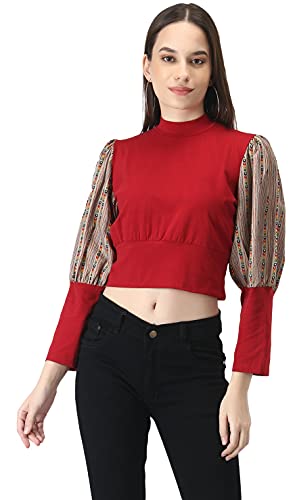 Image of DHRUVI TRENDZ Women's Regular Fit Tops | T Shirt for Women | Tops for Jeans for Women | Tops for Women | Western Tops for Women Stylish | T-Shirt for Women