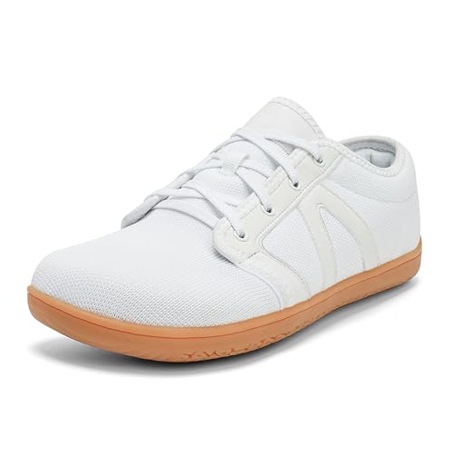 AONETIGER Sapatilhas Barefoot homem mulher sapatilhas minimalistas leves sapatos escalços respiráveis zero Drop calçado para fitness Gr.36-47 UE, 3 Branco, 41 UE Largo