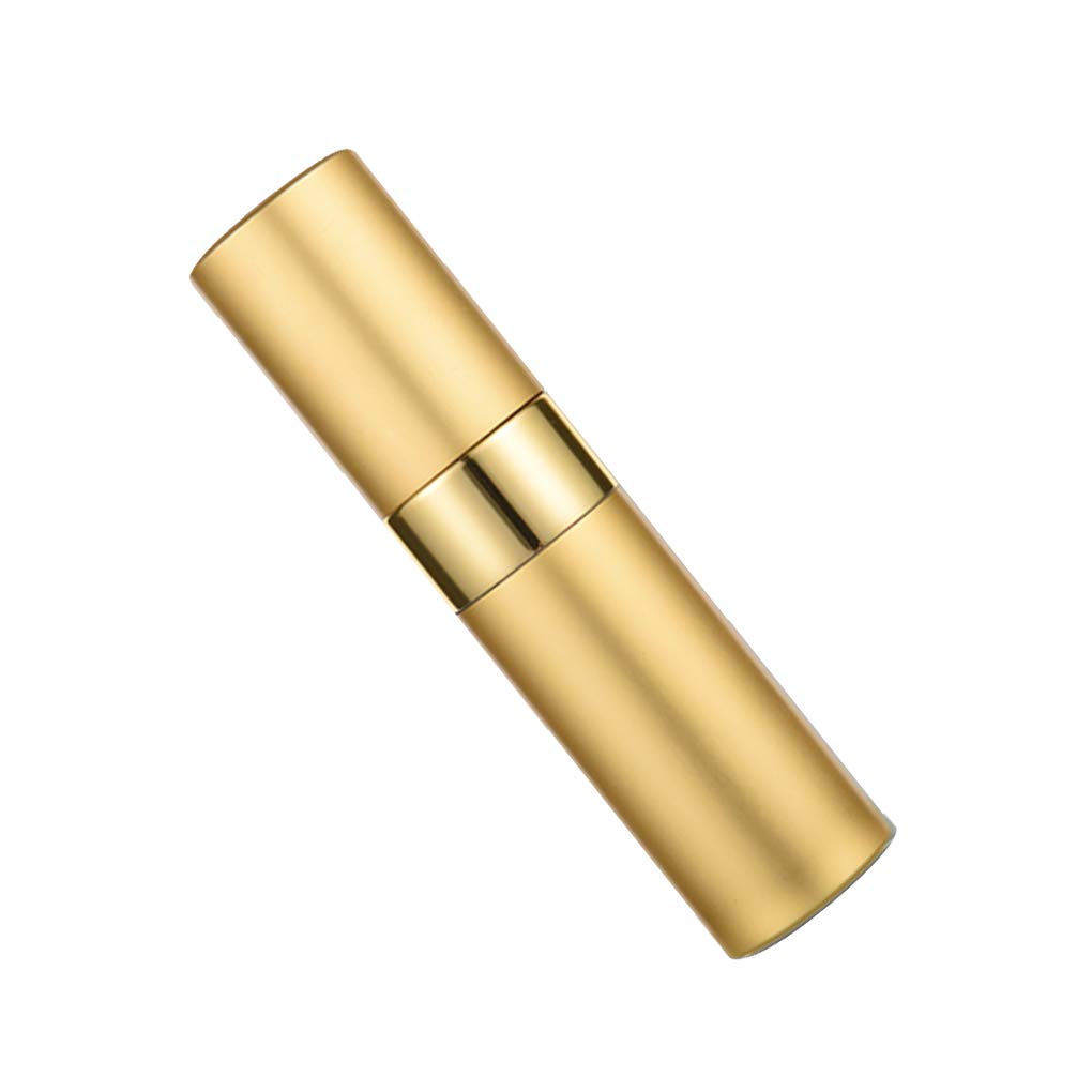 Geardeangloow 10 sztuk butelek z rozpylaczem na perfumy, pusty pojemnik, podróżny makijaż, woda, perfumy, atomizer, złoty, 15 ml