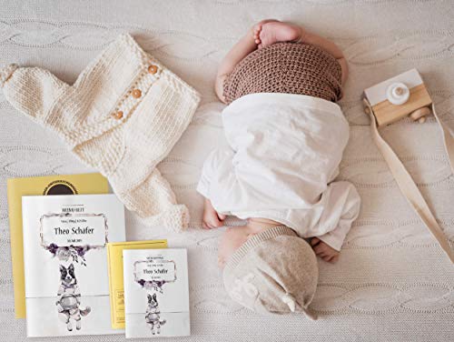 OLGS U-Heft und Impfpasshüllen Set 3-teilig Set Cosmo Hunde | Schutzhüllen für Untersuchungsheft & Impfpass, Babygeschenk mit Namen - Uhefthülle, Impfpasshülle personalisiert, Astro Tom