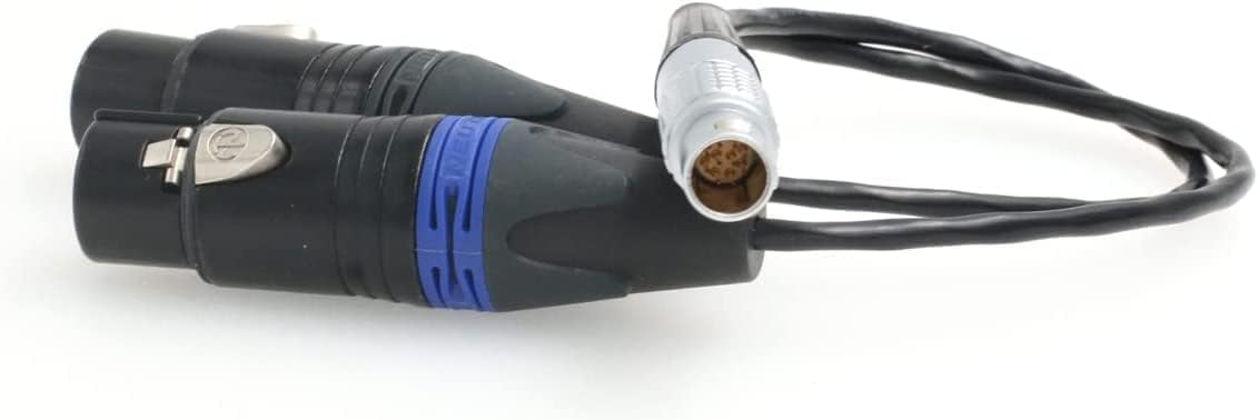 SZRMCC Sound Devices 688 633 Two XLR 3 Pin Female to 6 Pin Male Audio Input Cable for ARRI Alexa Mini LF Camera (Straight 6 Pin)