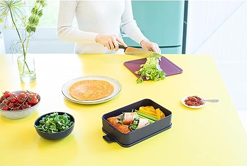 Brabantia - Make & Take Lunch Box - Large Volume (2L) - BPA-Free - Lid with Clips - Suitable for Freezer - Dishwasher & Microwave Safe - Dark Grey - 25.5 x 16.7 x 6 cm - Image 7