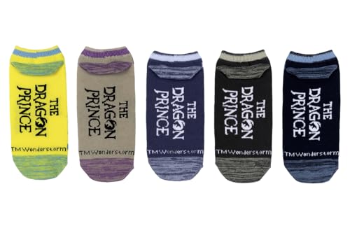 The Dragon Prince, Lowcut, Socks (5 Pair), Fits Ladies Shoe Size 4-102