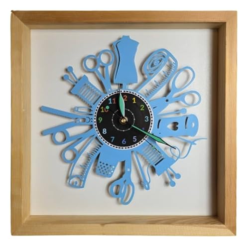 Horloge murale machine à coudre 35 x 35 cm cadre salon W0049KR - 2