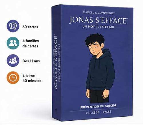 Marcel & Compagnie | Jonas S’efface® – Jeu éducatif de prévention du Suicide – Repérer Les Signes d’Alerte, libérer la Parole et Savoir Demander de l’Aide – Collège & Lycée – Dès 11 Ans – vue 2