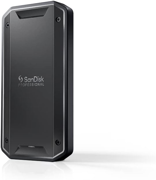 SanDisk Professional 2 TB SSD PRO-G40, fino a 3000 MB/s, unità a stato solido esterna, Thunderbolt 3 (40 Gbps), USB-C (10 Gbps) Ultra-robusta resistenza alla polvere/acqua IP68. Formattato exFAT