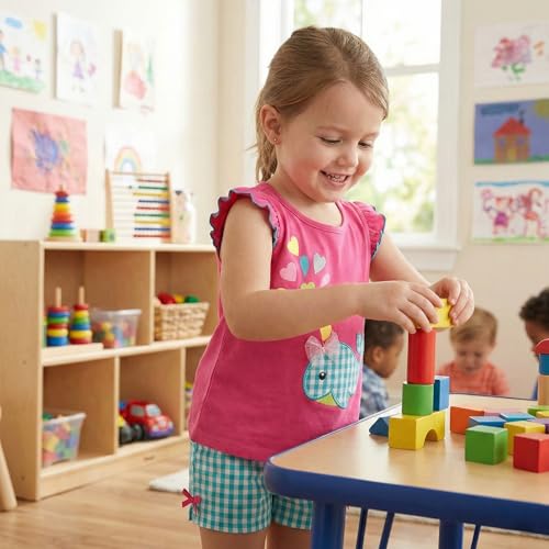 Image of Bumeex Toddler Girls Summer Outfit Cotton Top and Shorts Clothing Set