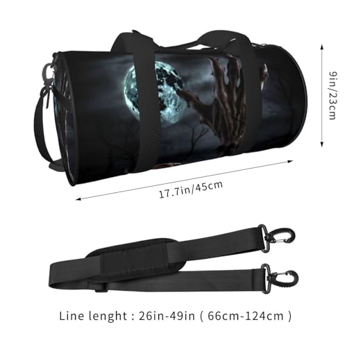 Travel Bag For Women,Zombie Hand Dark Halloween Print Personal Item Duffle Bags,Weekend Travel Duffel Tote Bag,Travel Sport Gym Bag For Men,Airplane Travel Essentials For Flying4