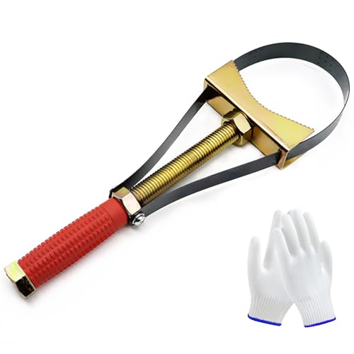 FullMayPro Oil Filter Wrench Removal Tool,Heavy Duty Adjustable Strap 9-15 CM Diameter,Adjustable Oil Filter Removal Tool for Larger Vehicles,Large Truck/Large Tractor/Excavators etc