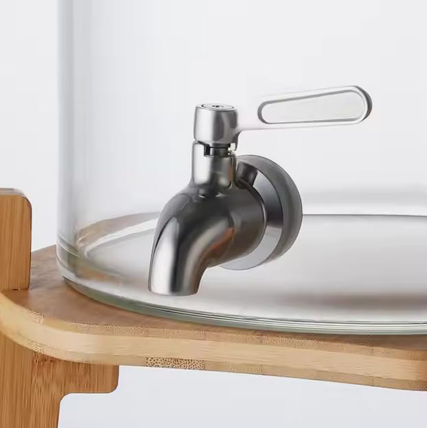 Système de filtration d'eau par Gravité 8L livré avec 2 filtres | Purificateur d’eau | Fontaine à eau filtrante en Verre | Carafe filtrante | Alcalinisant