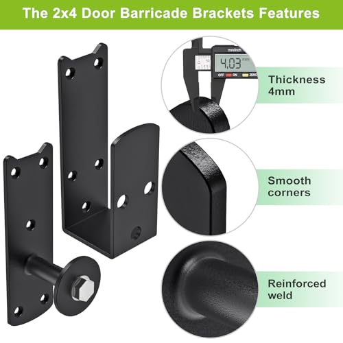 Support de barricade robustes de 2 x 4 pour renforcer une porte vulnérable