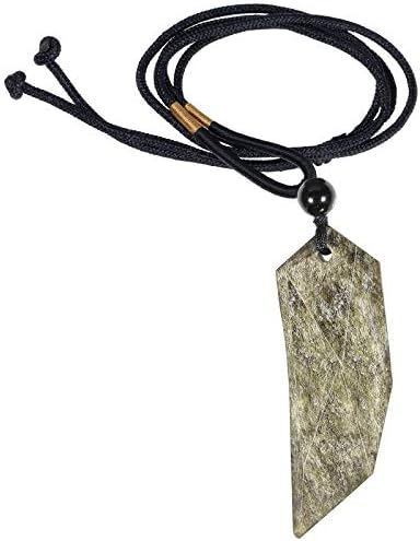 Nupuyai Wolf Tooth Amulet Crystal Point Necklace for Men Women, Energy Healing Stone Pendant with Adjustable Rope