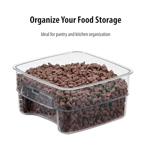 Image of Cambro FreshPro 2Qt Food Storage Container in Clear for Industrial and Kitchen Use, Pantry Organization and Ingredient Freshness
