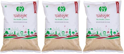 Image of S Siddhagiri's SATVYK THE HEALTH re STORE Desi Khand (1kg) - Unrefined Khandsari | Raw Khand | Unprocessed Sugarcane Khandsari Sugar | Khandsari Sugar | Chemical Free Khand | Pesticides Free Khandsari | Sulphur-free Khand Sugar