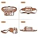 Fanny Pack Clear Stadium Bag Fashion See Through Waist Pack Transparent Belt Bag for Women Work, Travel, Brown