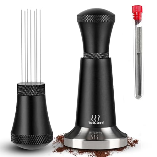Kit Barista WIWU 51 Mm - 22 Accessoires Espresso : Tamper, Pichet, Outil WDT, Pochoirs Latte Art - Pour Machines à Expresso