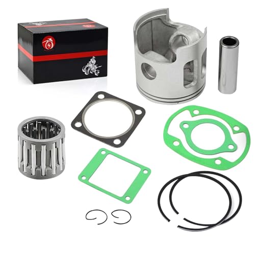 J10-11631-00-96 Top End Piston Bearing Gasket Ring kit for Yamaha G1 2-Cycle Gas Golf Cart 1978-1989 J10-11610-00-00 93310-218A6-00