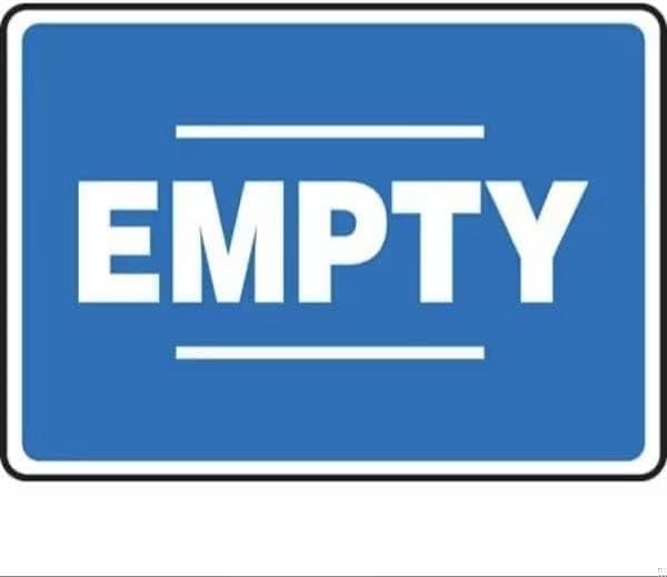 CHEMICAL DRUM SIGN EMPTY 10 in x 14 in, Mfr: MCPG527XL-A