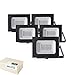 DYA - JEU DE 5 PROJECTEURS LED - extérieur IP65-20W - LUMIÈRE FROIDE 6000K - Design ULTRA-MINCE - 1600 LUMEN