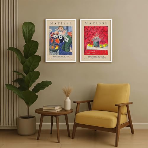 Image of SoulAbiti Woman with a Flower - 1921 & Still Life with Lemons - 1943 Framed Wall Art Print Set of 2 12x18 inch White Frame Plexi-Glass Famous Painting Art Prints Home Living Room Bedroom Office Decor