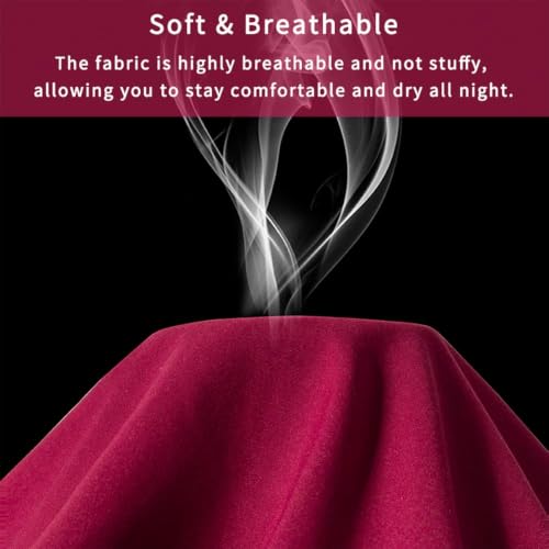 Image of Body Pillow Pillowcase with Zipper 1 piece,Wine Red,20 inchx54 inch