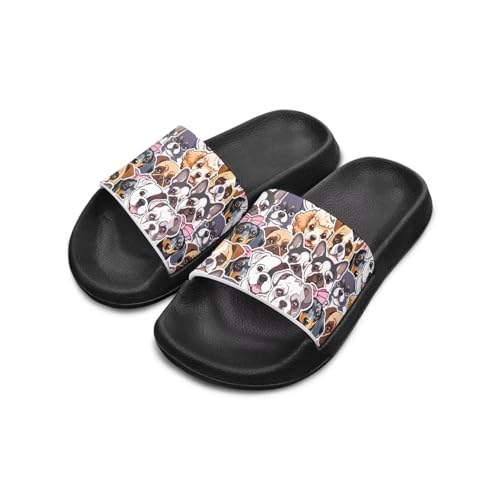 Forchrinse Girls Sandals Summer Open Toe Beach Slides House Slippers Lightweight Slip-On Shower Shoes