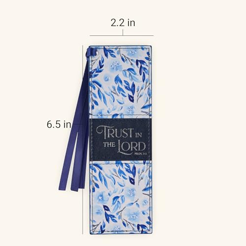 Image of Christian Art Gifts Faux Leather Scripture Bookmark: Trust in the Lord