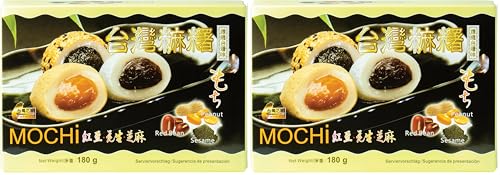 Awon Mochi, Sabor Surtido, Cacahuete, Judías Rojas Y Sésamo 180 g (Paquete de 2)