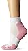 Women's Thin Padded Pink Walking Ankle Socks,white/pink,Medium/10 Ladies 7-9