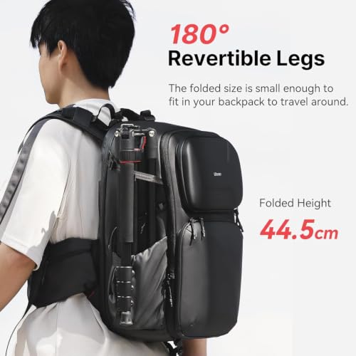 Image of ULANZI TT31 72.4 inch Camera Tripod, Foldable Tripod & Monopod Aluminum w Claw Quick-Release Plate, 360Ball Head Detachable w 180Revertible Legs, Weight 3.42lb, Payload 33lb,for Camera /DSLR /Camcorder