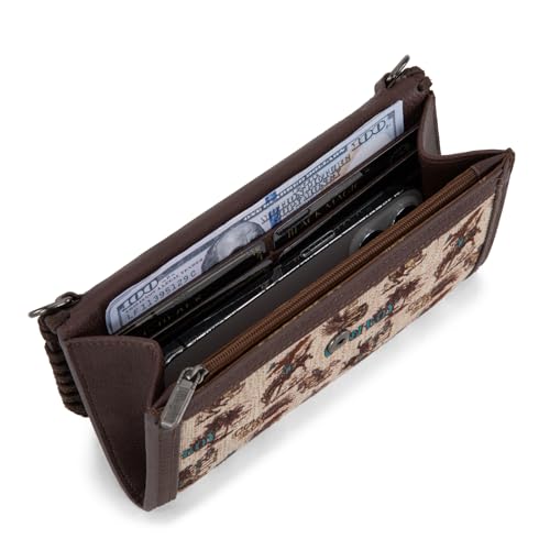 Wrangler Cowboy Print Small Crossbody Bags for Women Western Wristlet Wallet4