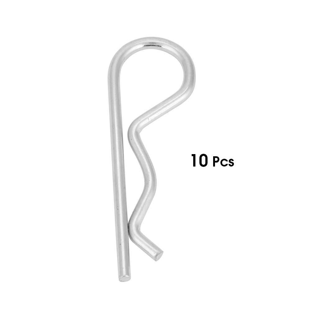 10 R Clip Zincate - 4x75mm, Per Fissaggio Industriale O Come Forcine Capelli
