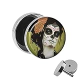 ➤ Durchmesser der Platte: 10mm / Stabdicke: 1,2mm / Abstand der beiden Platten: 6mm / ➤ eine Platte lässt sich abschrauben um das Schmuckstück ins Ohr einzusetzen