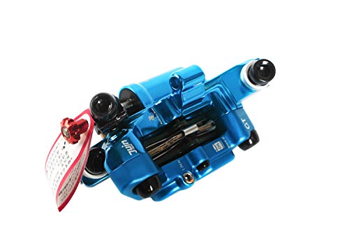 Juin Tech GT-P 4-Piston Cable Actuated Hydraulic Bicycle Bike Disc Brake Caliper Set Extra Powerful Hybrid Brake for Road/Mountain/Cyclocross/Gravel/E-Bike/Folding Bike etc. use(Blue)