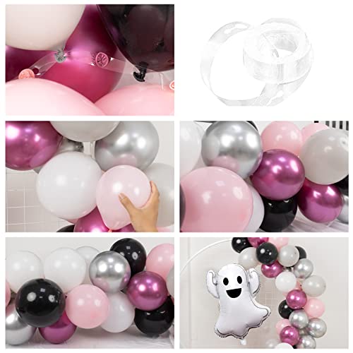 Oumuamua HALLOWEEN BALLOON GARLAND KIT For Girls - 175Pcs Grey, White, Black Balloons, 3D Bat Stickers & Ghost Balloon - Birthday Party Decorations thumb #3
