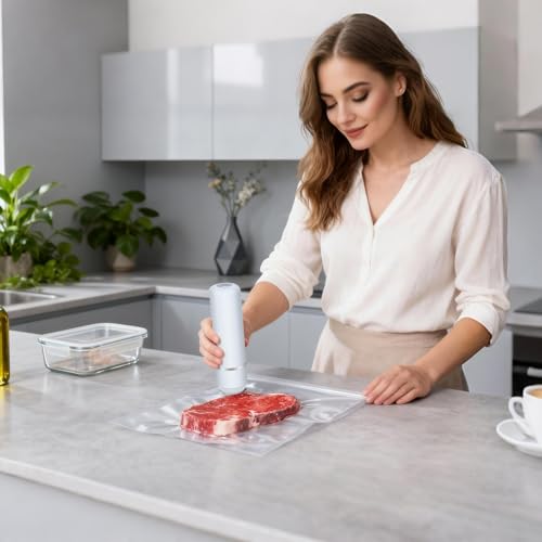 Machine pour mise sous vide alimentaire compacte et scelleuse de sachets mini - 3