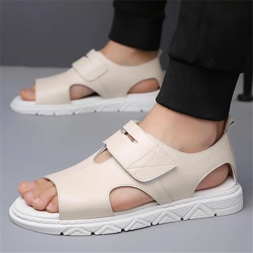 Men’S Breathable Casual Genuine Cow Leather Outdoor Shoes Pointed Toe Flat Designer Leisure Style Sandals2