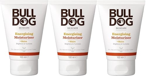 BULLDOG SKINCARE - Energising Moisuriser For Men Brightens and Hydrate 100ml x 3 Pack